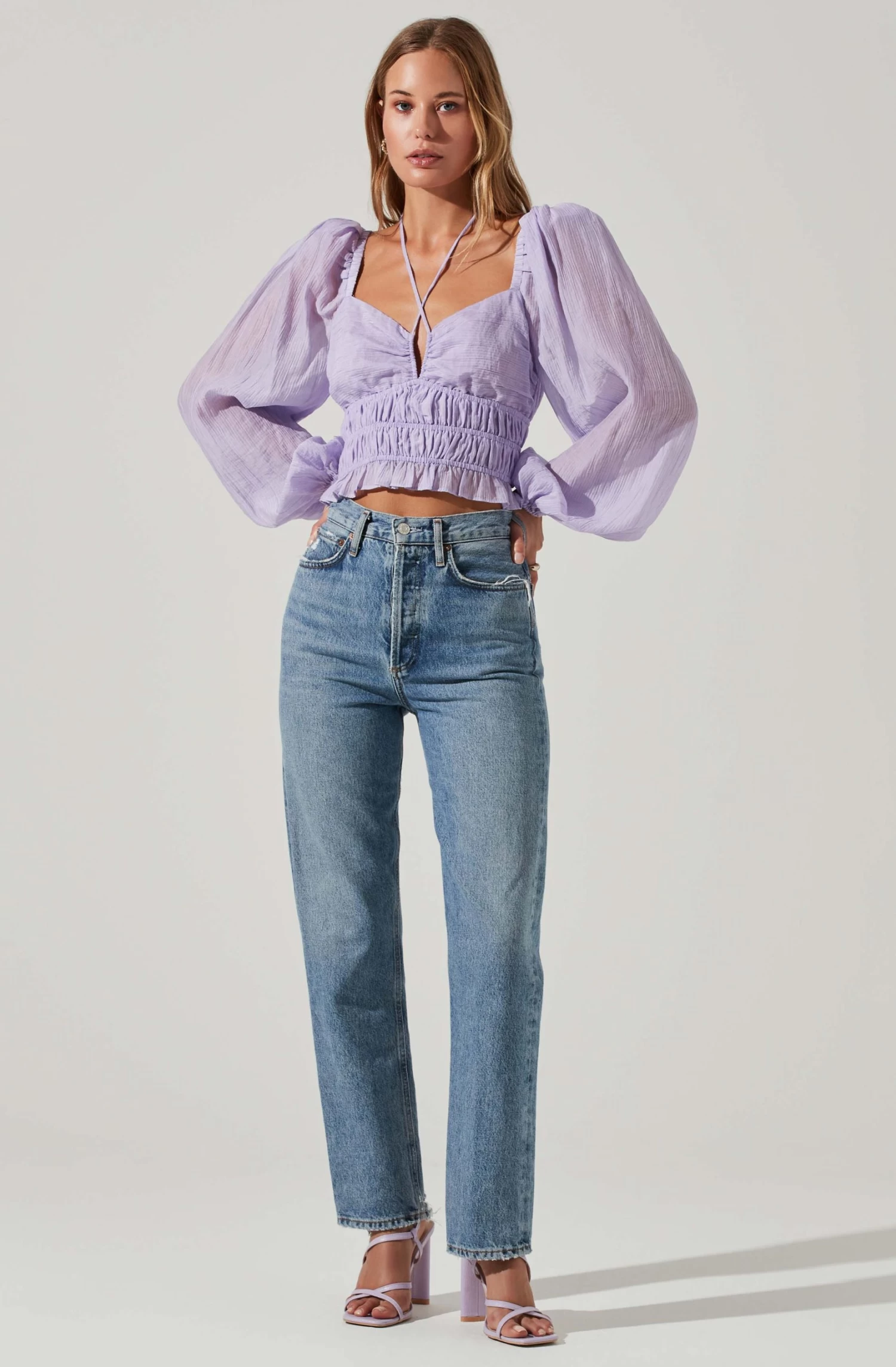 Irwin Puff Sleeve Halter Neck Top 6 Irwin Puff Sleeve Halter Neck Top - Image 6