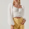 Irwin Puff Sleeve Halter Neck Top