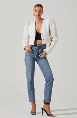 Madrigal Cropped Tweed Jacket -ASTR the Label Store ACT17515 OFFWHITE 1 scaled