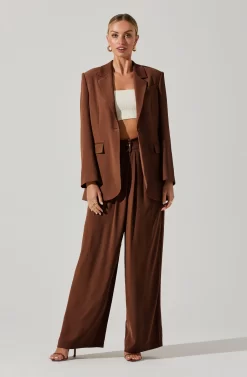 Laudine Oversized Blazer -ASTR the Label Store ACT17526 BROWN 1 2 scaled