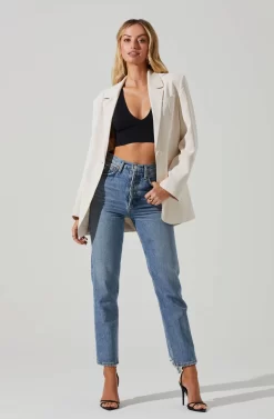 Laudine Oversized Blazer -ASTR the Label Store ACT17526 OFFWHITE 1 scaled