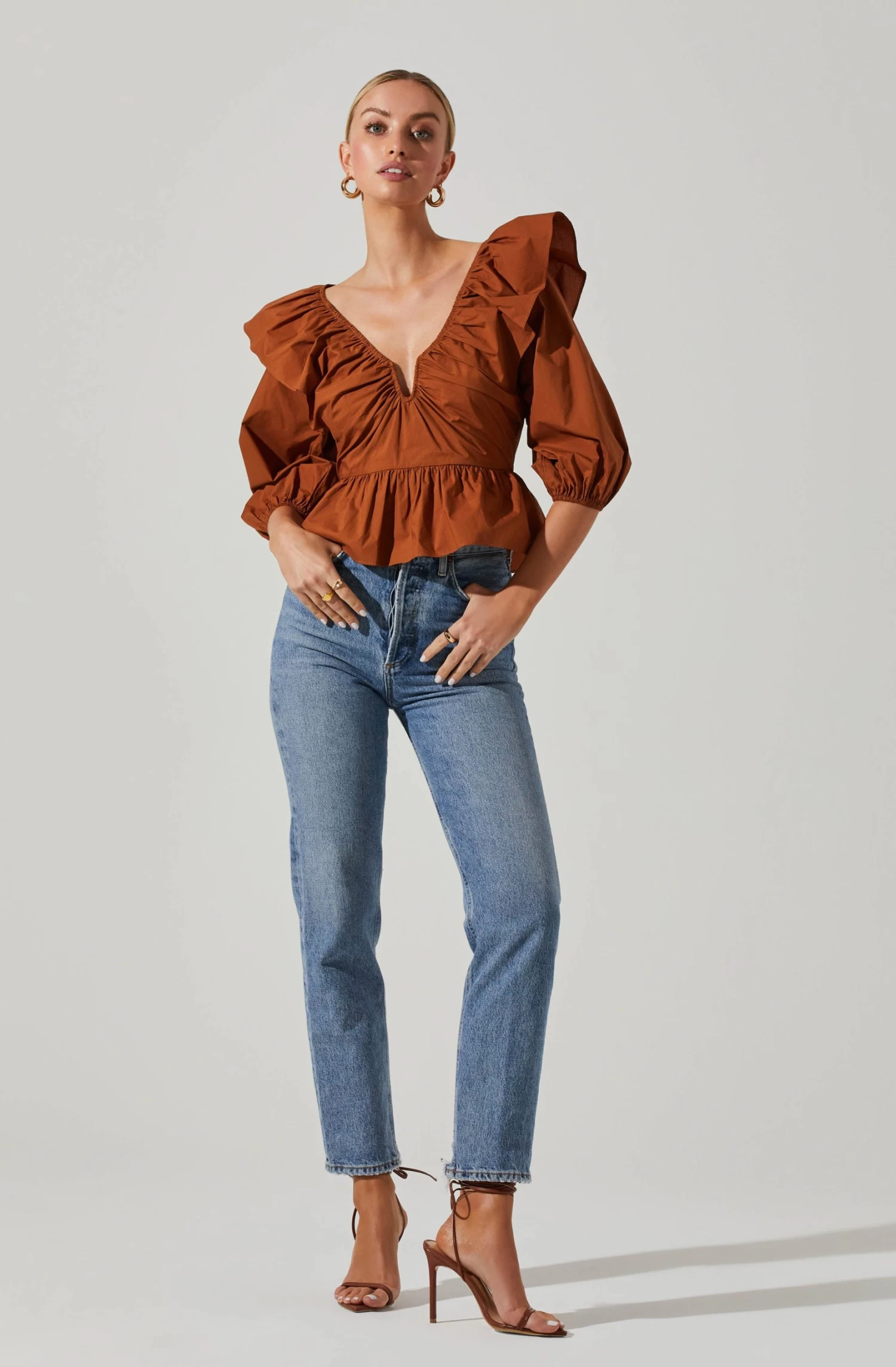 Gemma Ruffle Peplum Top 2 Gemma Ruffle Peplum Top - Image 2