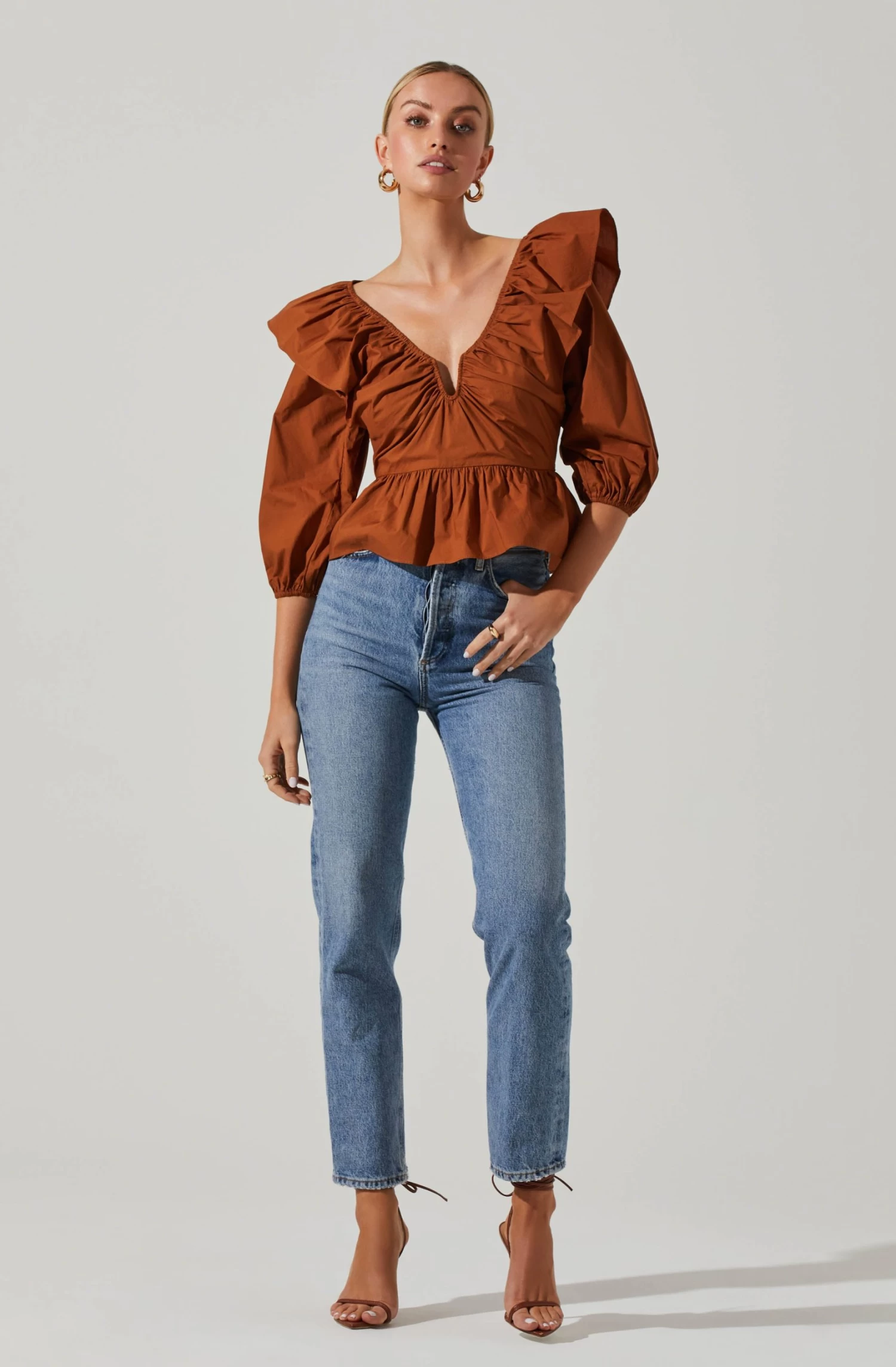 Gemma Ruffle Peplum Top 3 Gemma Ruffle Peplum Top - Image 3
