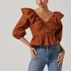 Gemma Ruffle Peplum Top