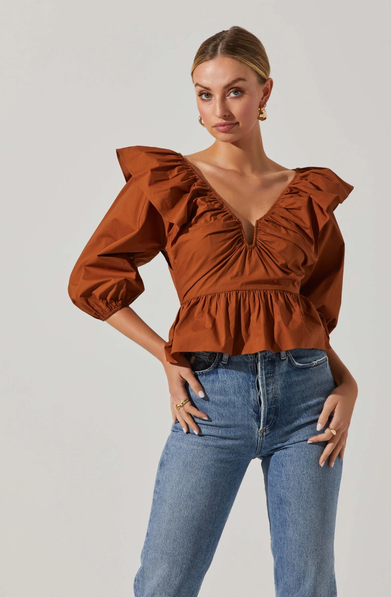 Gemma Ruffle Peplum Top 1 Gemma Ruffle Peplum Top