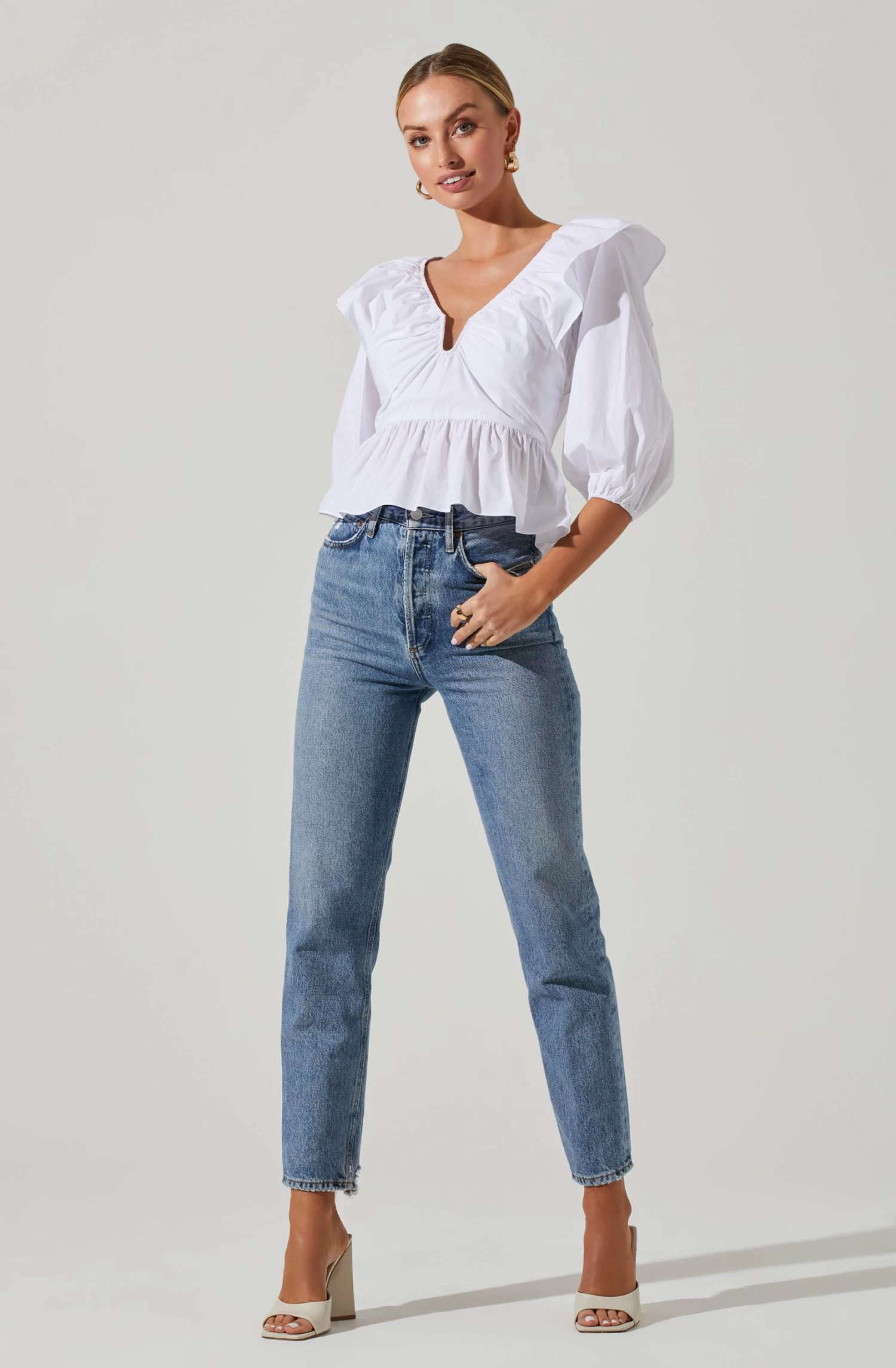 Gemma Ruffle Peplum Top 8 Gemma Ruffle Peplum Top - Image 8