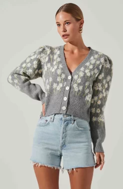 Marissa Floral Sweater -ASTR the Label Store ACT17551JC GREYFLORAL 3 scaled