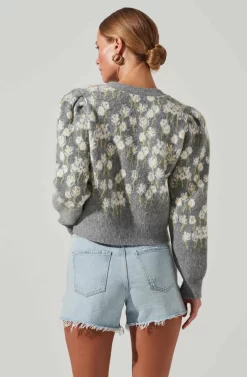 Marissa Floral Sweater -ASTR the Label Store ACT17551JC GREYFLORAL 4 scaled