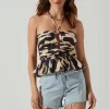 Jonalyn Pleated Halter Top