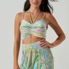 Savine Ruched Tie Dye Halter Top