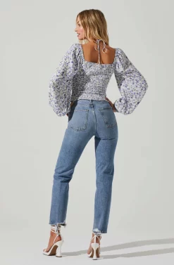 Tavira Floral Halter Neck Long Sleeve Top 6 Tavira Floral Halter Neck Long Sleeve Top -ASTR the Label Store ACT17602 WHITEBLUEDITSY 4 scaled