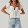 Nalda Crinkle Puff Sleeve Top