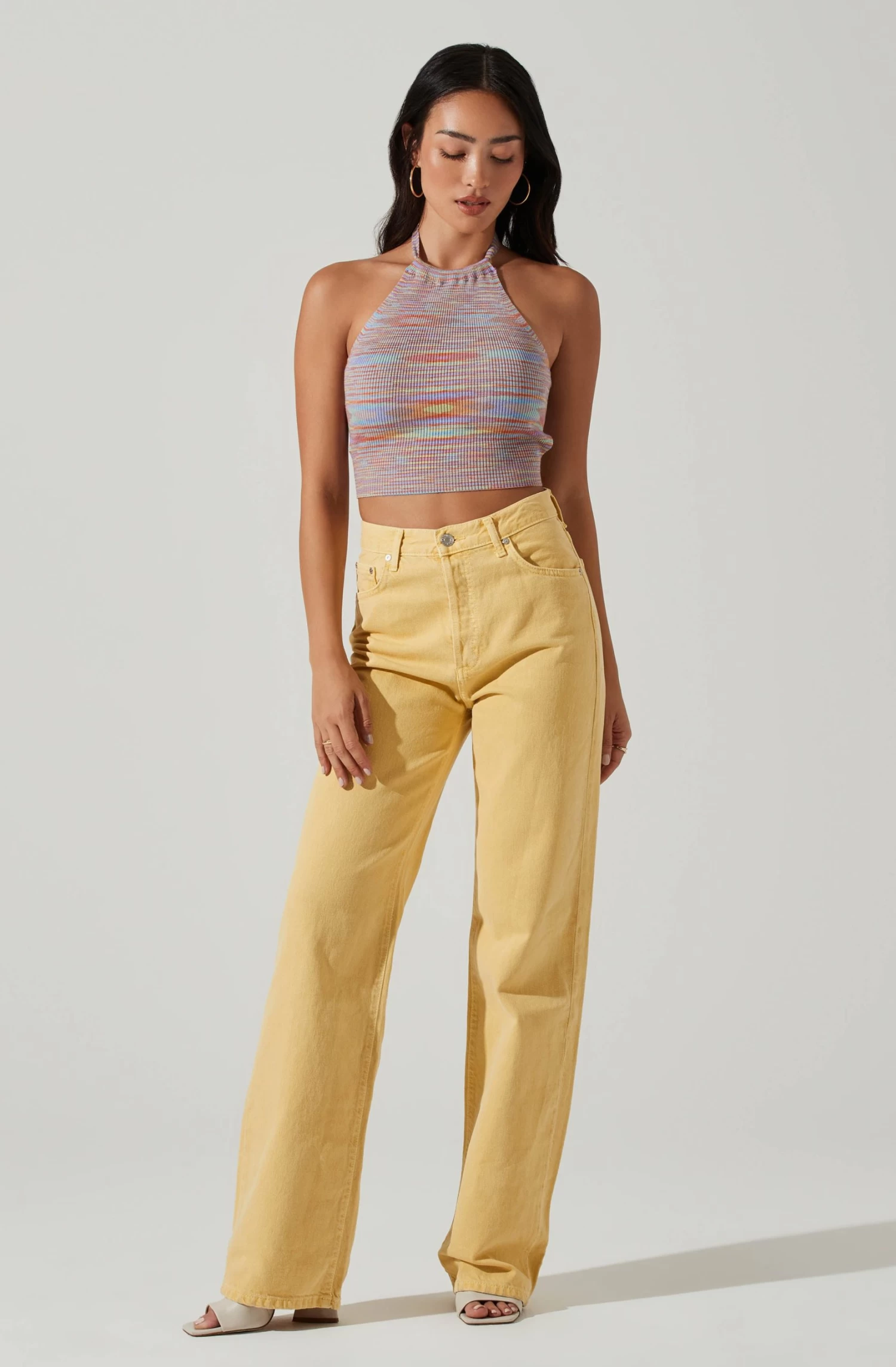 Adina Sweater Knit Striped Halter Top 2 Adina Sweater Knit Striped Halter Top - Image 2