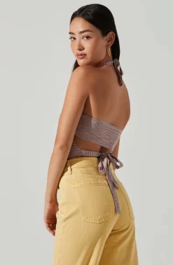 Adina Sweater Knit Striped Halter Top 7 Adina Sweater Knit Striped Halter Top -ASTR the Label Store ACT17682 RAINBOWMULTI 3 scaled