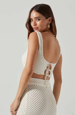 Kendelle Crochet Crop Top -ASTR the Label Store ACT17718 WHITE 3 f4a6a540 5eca 477d af7e 18d0a11133ba scaled