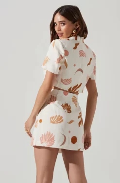 Kiria Cropped Jacket -ASTR the Label Store ACT17762P BROWNPINKCREAM 5 scaled