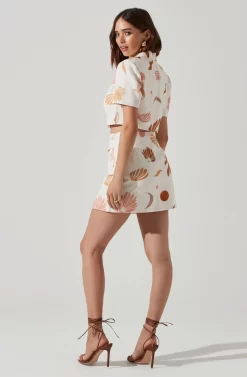 Kiria Cropped Jacket -ASTR the Label Store ACT17762P BROWNPINKCREAM 6 scaled