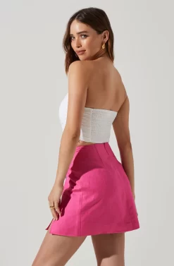 Jessamine Ruched Tube Top -ASTR the Label Store ACT17769 WHITE 4 scaled