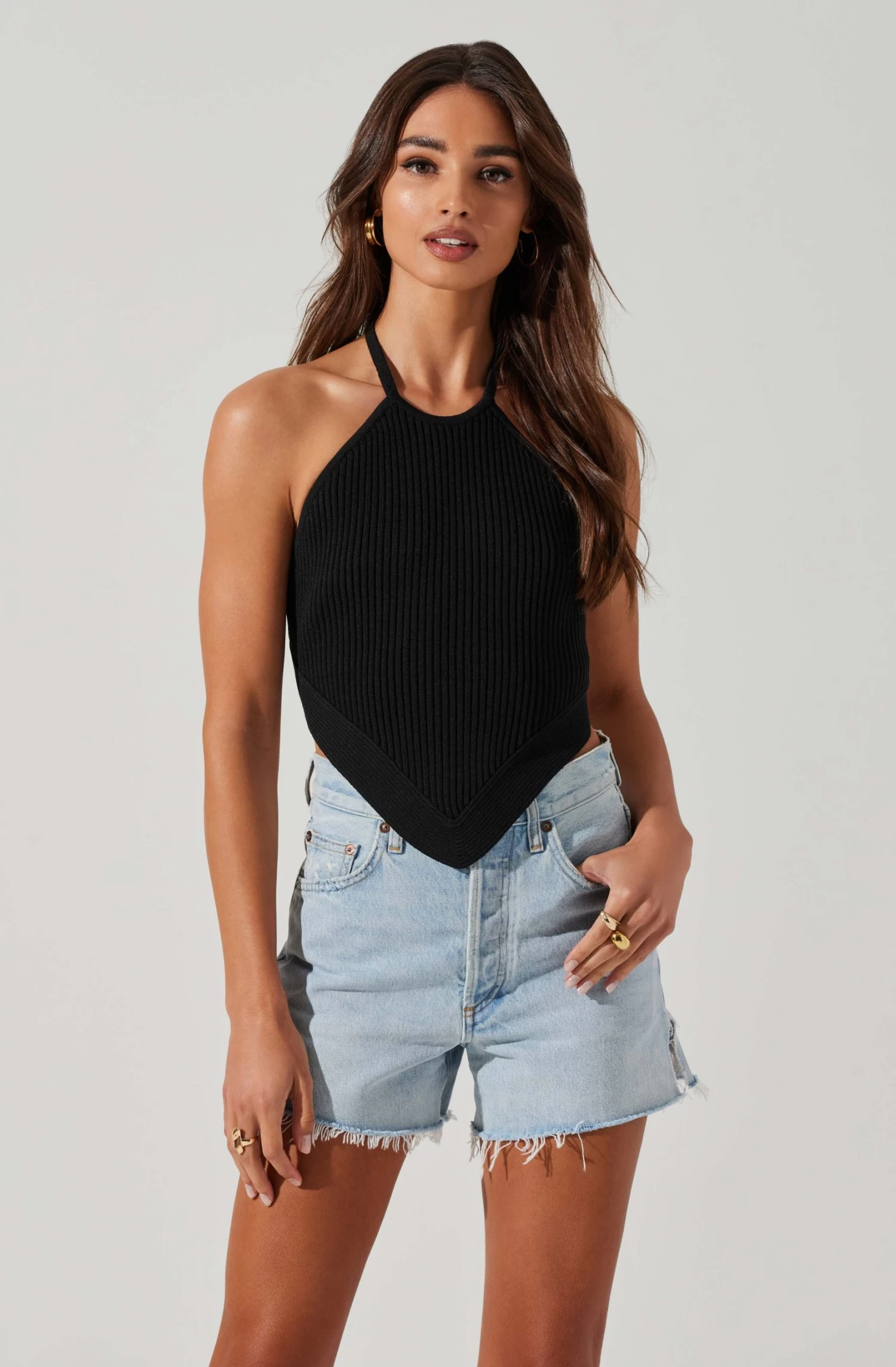 Cleora Handkerchief Halter Top 1 Cleora Handkerchief Halter Top