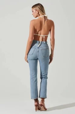 Cleora Handkerchief Halter Top 16 Cleora Handkerchief Halter Top -ASTR the Label Store ACT17798 CREAM 5 scaled