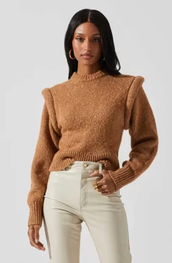 Luciana Shoulder Detail Sweater 14 Luciana Shoulder Detail Sweater -ASTR the Label Store ACT17841 CAMEL 4 scaled