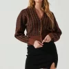 Ruby Houndstooth Cardigan