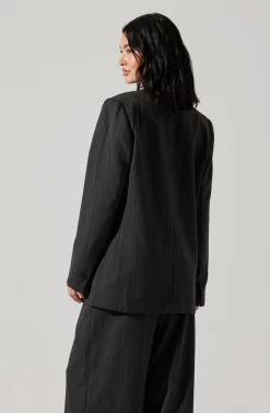 Pauline Pinstripe Oversized Blazer 9 Pauline Pinstripe Oversized Blazer -ASTR the Label Store ACT17875WST CHARCOALSTRIPE 6 scaled
