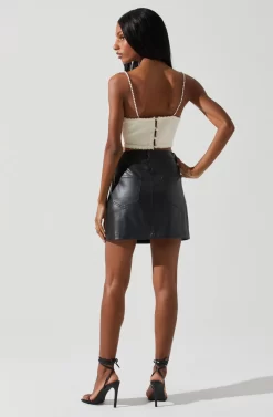 Kira Pearl Embellished Sweater Top -ASTR the Label Store ACT17886 CREAM 5 scaled