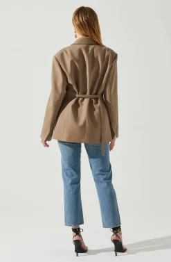 Galilea Oversized Blazer -ASTR the Label Store ACT17892 BROWN 5 scaled
