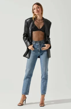 Julane Rhinestone Mesh Top -ASTR the Label Store ACT17938 BLACKSILVER 1 scaled