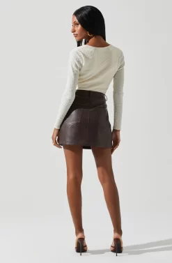 Ren Textured Sweetheart Long Sleeve Top -ASTR the Label Store ACT17975 CREAM 5 scaled