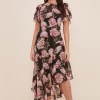 Flutter Sleeve Floral Maxi