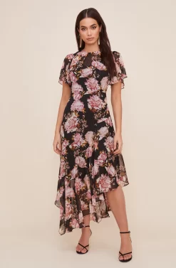 Flutter Sleeve Floral Maxi