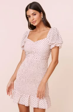 Smocked Mini Dress -ASTR the Label Store ADR100619 BLUSHDOT 1 scaled