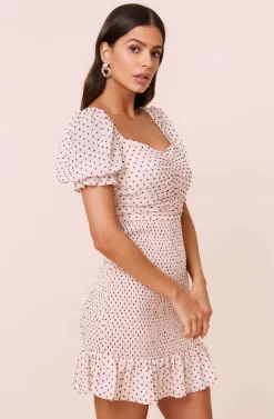 Smocked Mini Dress -ASTR the Label Store ADR100619 BLUSHDOT 3 scaled