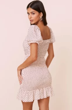 Smocked Mini Dress -ASTR the Label Store ADR100619 BLUSHDOT 5 scaled