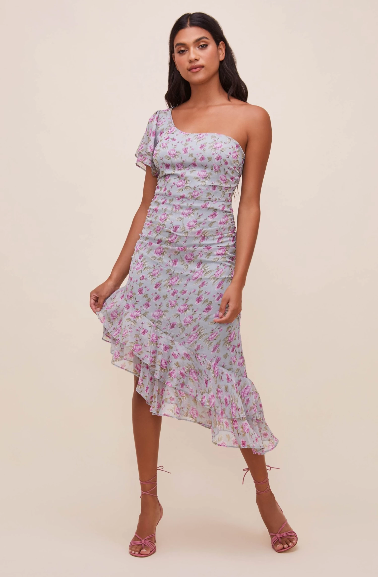 Lisa Floral One Shoulder Dress 1 Lisa Floral One Shoulder Dress