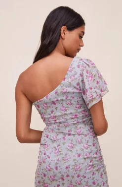 Lisa Floral One Shoulder Dress 9 Lisa Floral One Shoulder Dress -ASTR the Label Store ADR100650 BLUELAVENDERFLORAL 8 scaled