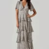 Tayla Floral Chiffon Ruffle Maxi Dress