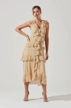Allie Floral Ruffle Maxi Dress 14 Allie Floral Ruffle Maxi Dress -ASTR the Label Store ADR100827 CREAMYELLOWFLORAL 0852 4 9dd2de3d 6d61 4c7d 8a7c 5760a85f400c scaled