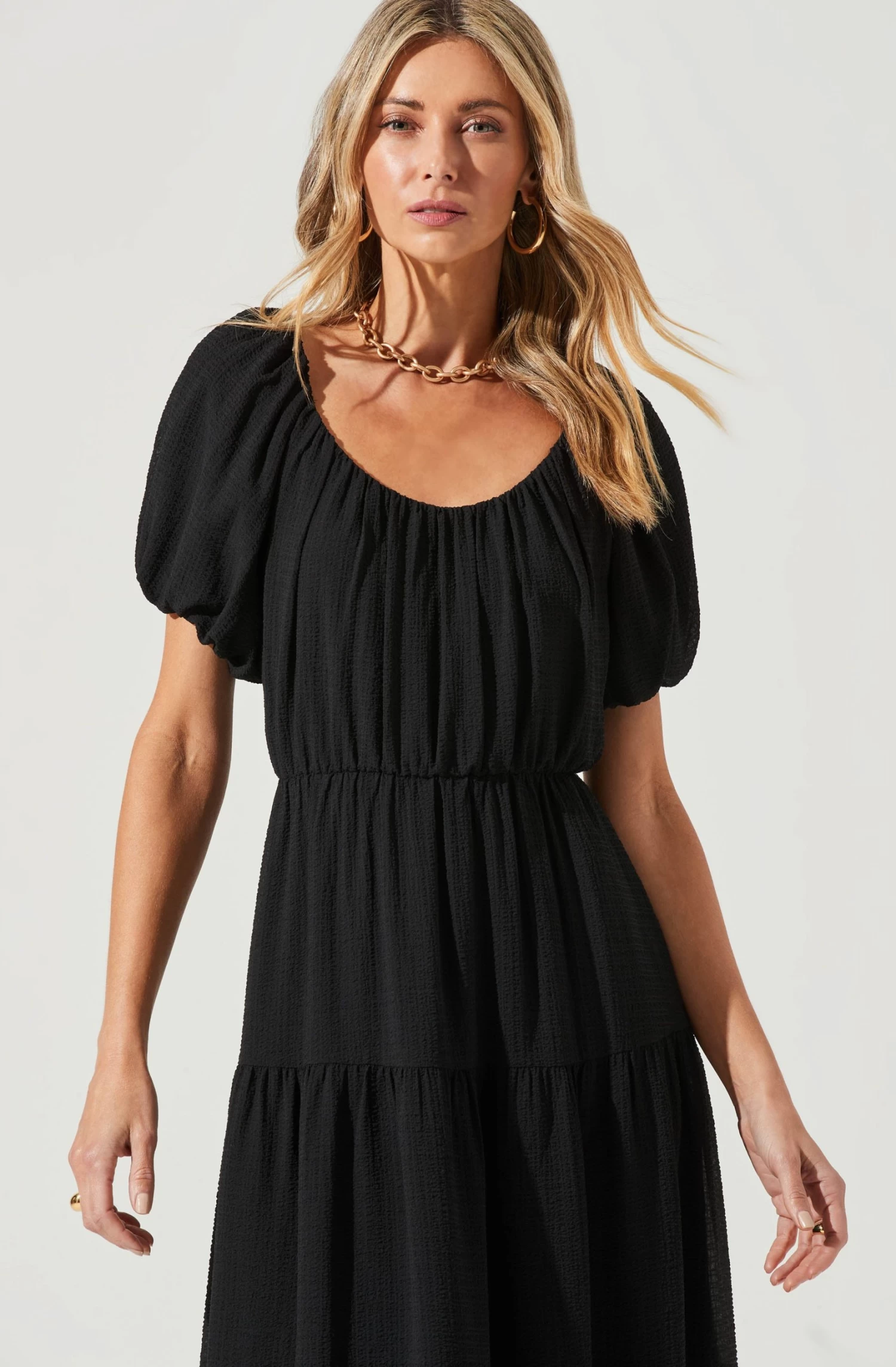Smocked Tiered Midi Dress 2 Smocked Tiered Midi Dress - Image 2