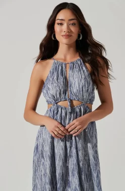 Mid Cutout Sleeveless Maxi Dress -ASTR the Label Store ADR101276 BLUESNAKE 1028 scaled