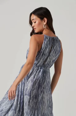 Mid Cutout Sleeveless Maxi Dress -ASTR the Label Store ADR101276 BLUESNAKE 1032 scaled