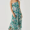 Emmylou Floral One Shoulder Midi Dress