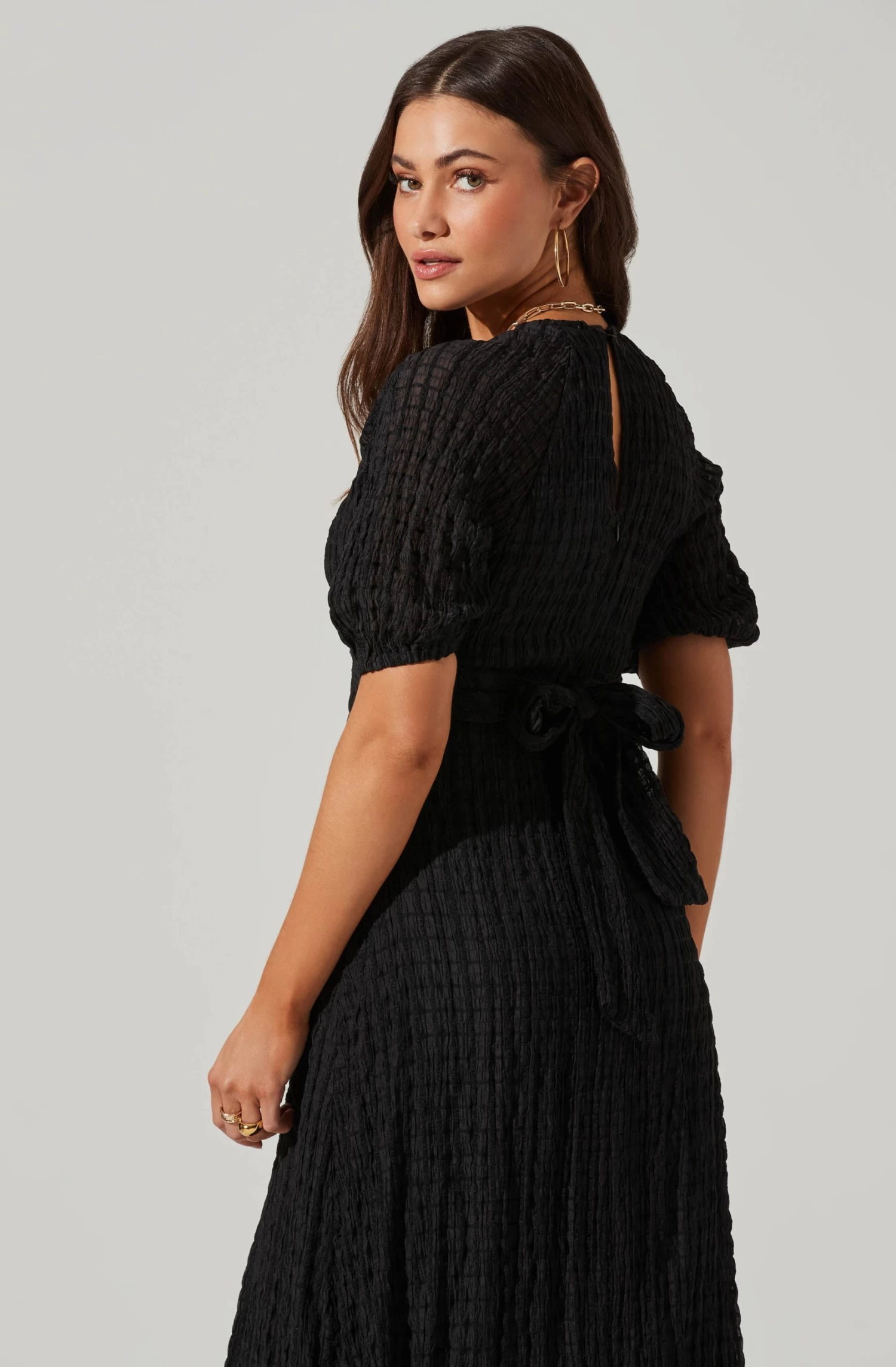 Cross Bust Tie Back Midi Dress 4 Cross Bust Tie Back Midi Dress - Image 4