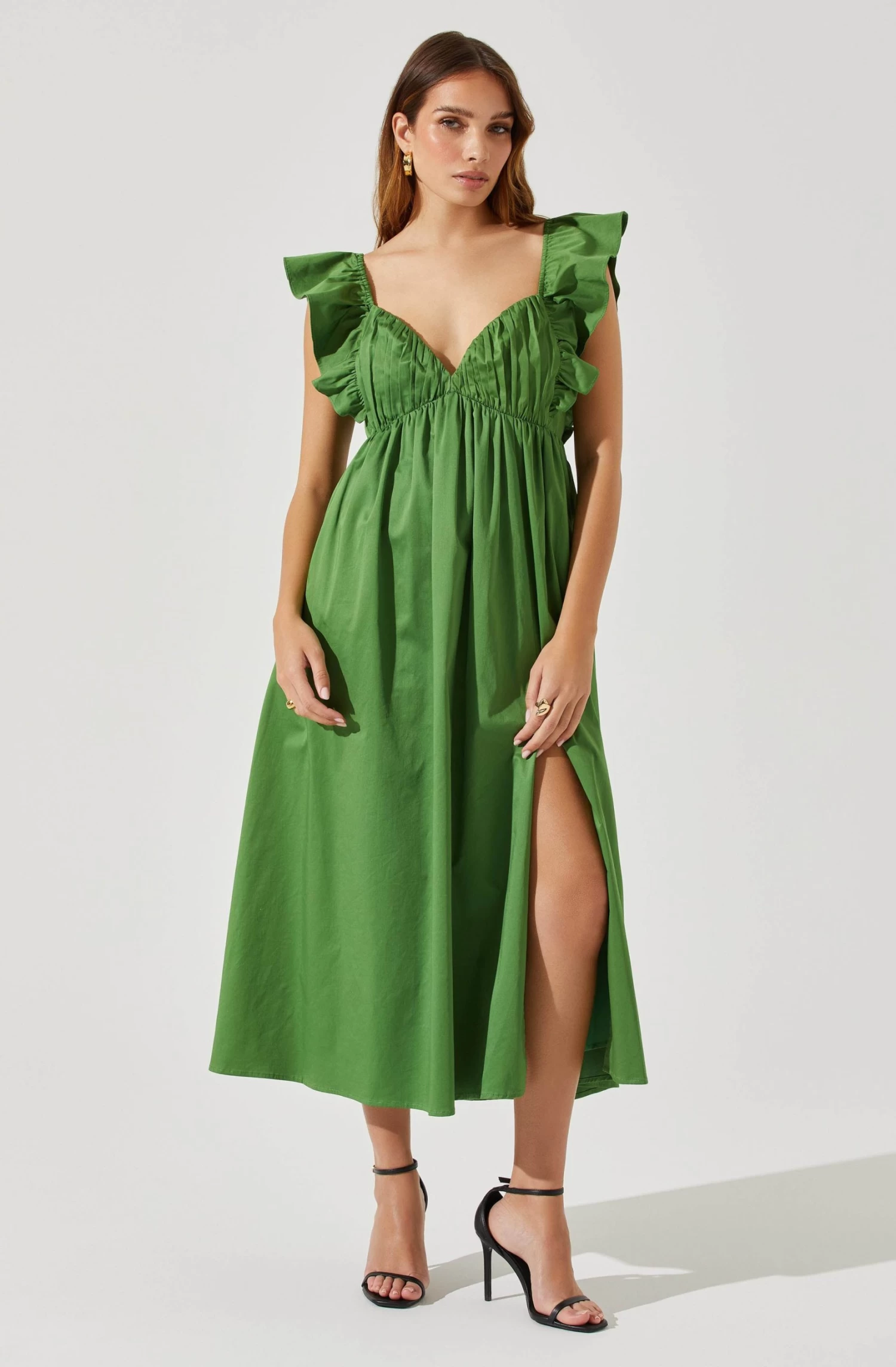Flutter Sleeve Tie Back Maxi Dress 3 Flutter Sleeve Tie Back Maxi Dress - Image 3