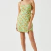 Keyhole Wrap Floral Mini Dress