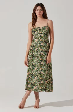 ASTR the Label Store 48 Open Back Floral Midi Dress