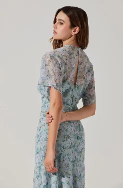 Flutter Sleeve Open Back Maxi Dress -ASTR the Label Store ADR101803 LIGHTBLUEMULTIFRL 6 scaled