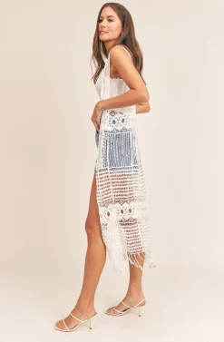 Sun Chaser Crochet Cover Up -ASTR the Label Store AMB NF00002121 BEIGE 3 scaled